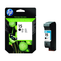 Original HP 15 stor sort blækpatron (C6615DE)