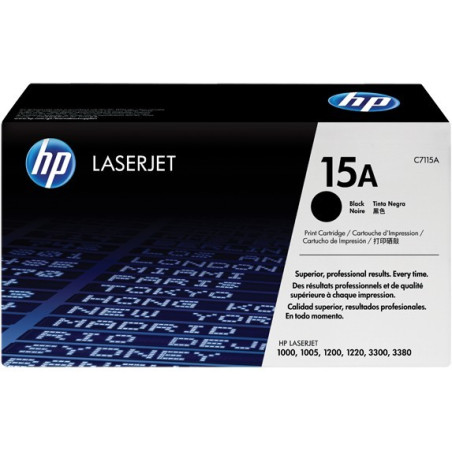 Original HP 15A LaserJet-tonerpatron, sort (C7115A)