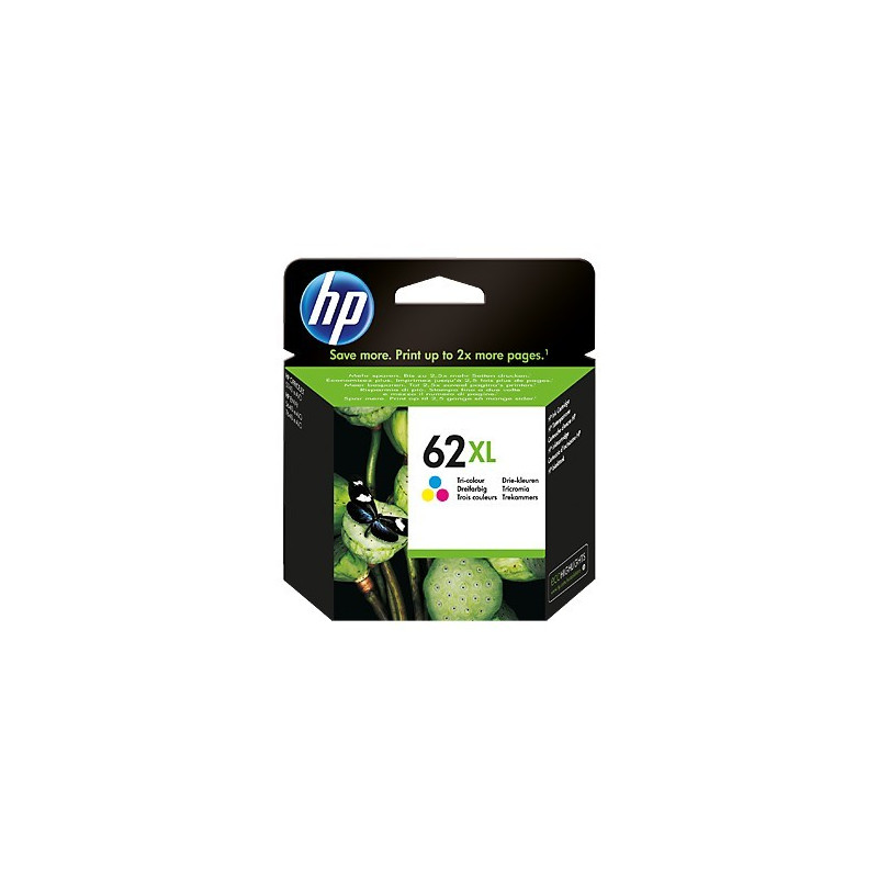 Original HP 62XL blækpatron farve (C2P07AE)