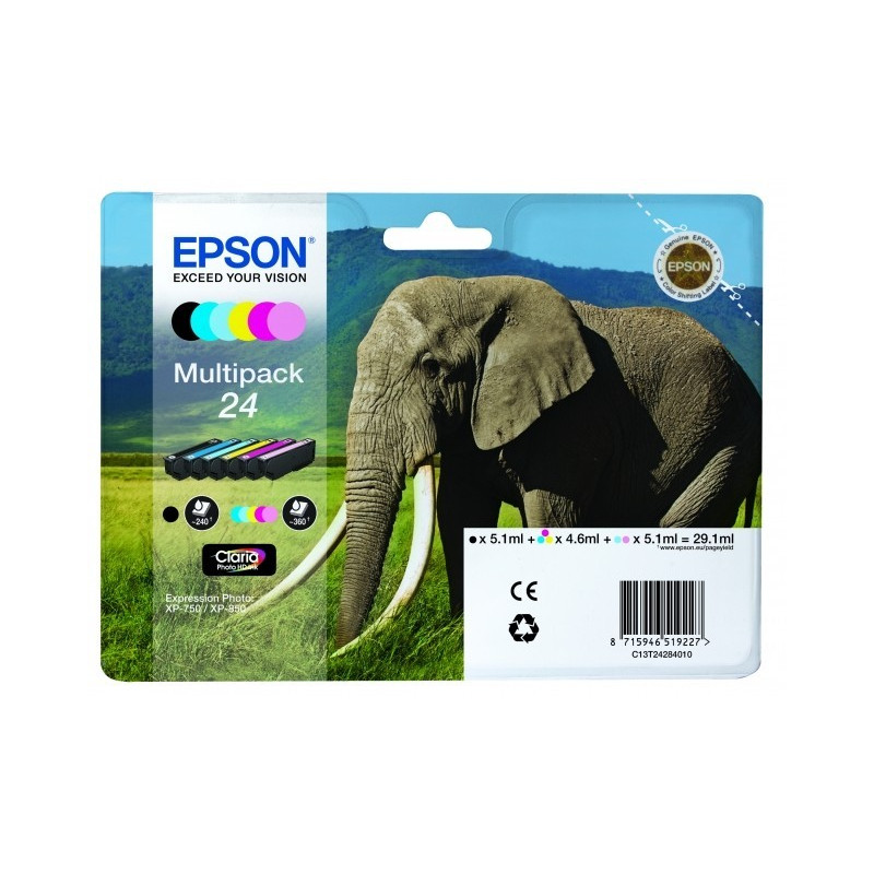 Epson 24 multipack bk/c/m/y/lc/lm 29,1ml original C13T24284011