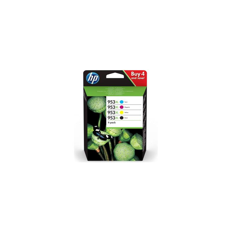 HP 953XL multipack blækpatron CMYK (L0S70AE/F6U18AE/F6U17AE/F6U16AE) o