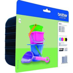 Brother LC-221 blækpatron multipack CMYK (LC221VALBPDR) original bulk billig pris | Multitech