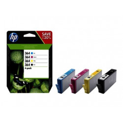 Originale HP 364  sort/cyan/magenta/gul, 4-pak (N9J73AE)