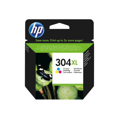 Original HP 304XL-blækpatron, trefarvet
