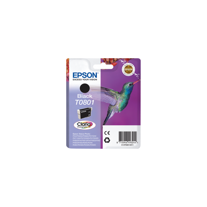 Epson T0801 original Sort blækpatron (T0801) bulk