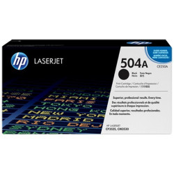 Original HP 504A LaserJet-tonerpatron, sort (CE250A)
