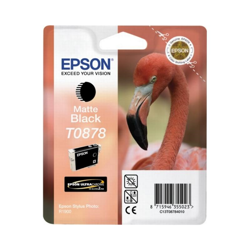 Original Epson T0878 mat sort blækpatron bulk