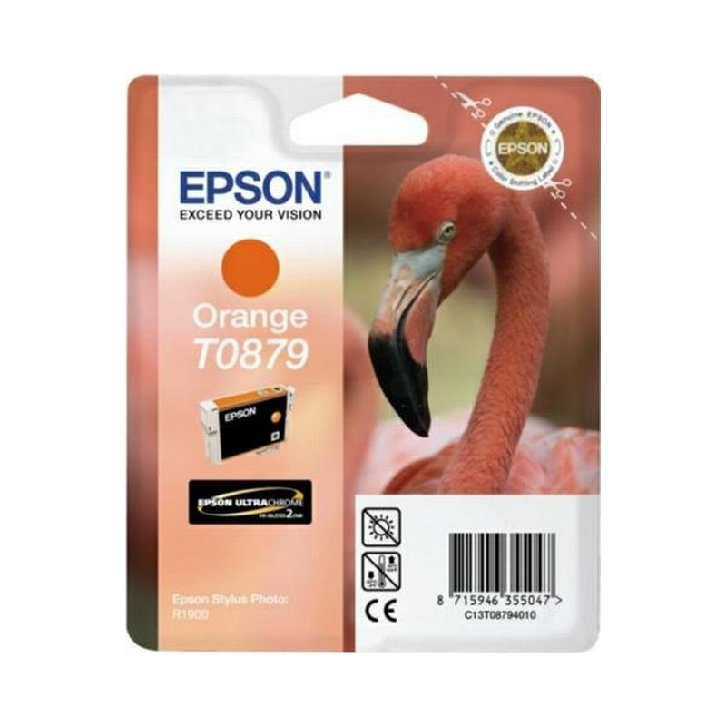Original Epson T0879 orange blækpatron bulk