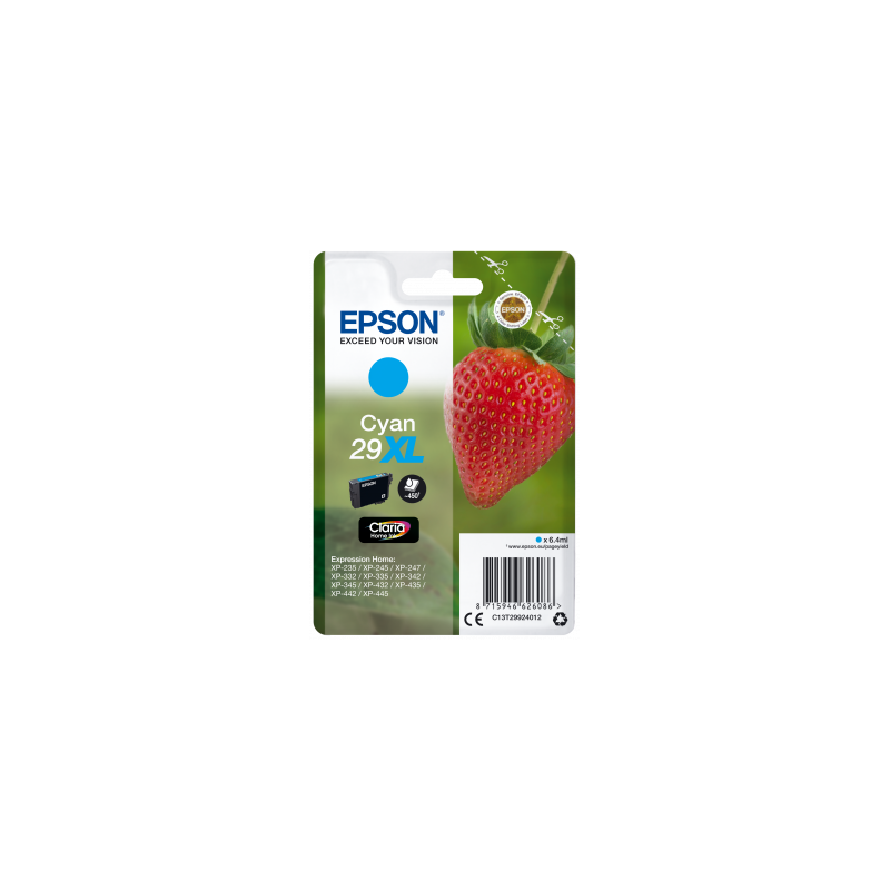 Epson 29XL blækpatron cyan (T2992) original bulk
