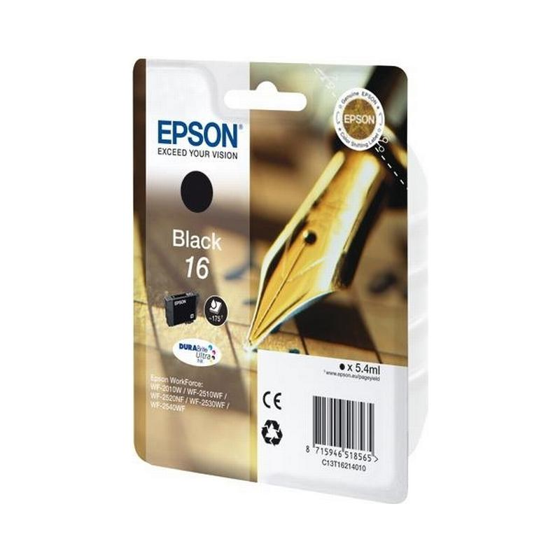 Epson 16 blækpatron sort (T1621) original bulk