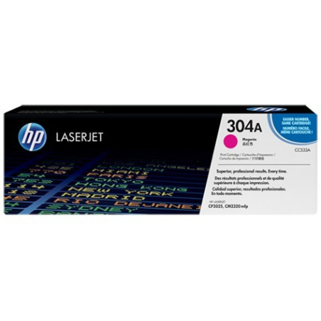 Original HP 304A LaserJet-tonerpatron, magenta (CC533A)