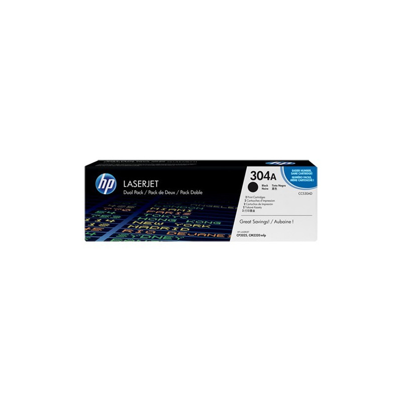 Original HP 304A LaserJet-tonerpatron, sort (CC530A)