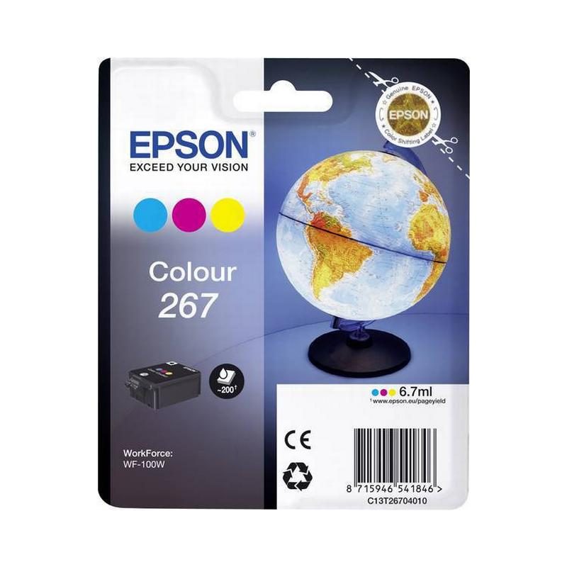 Epson T267 original (Yellow,Cyan,Magenta) blækpatron Epson T267 original (Yellow,Cyan,Magenta) blækpatron