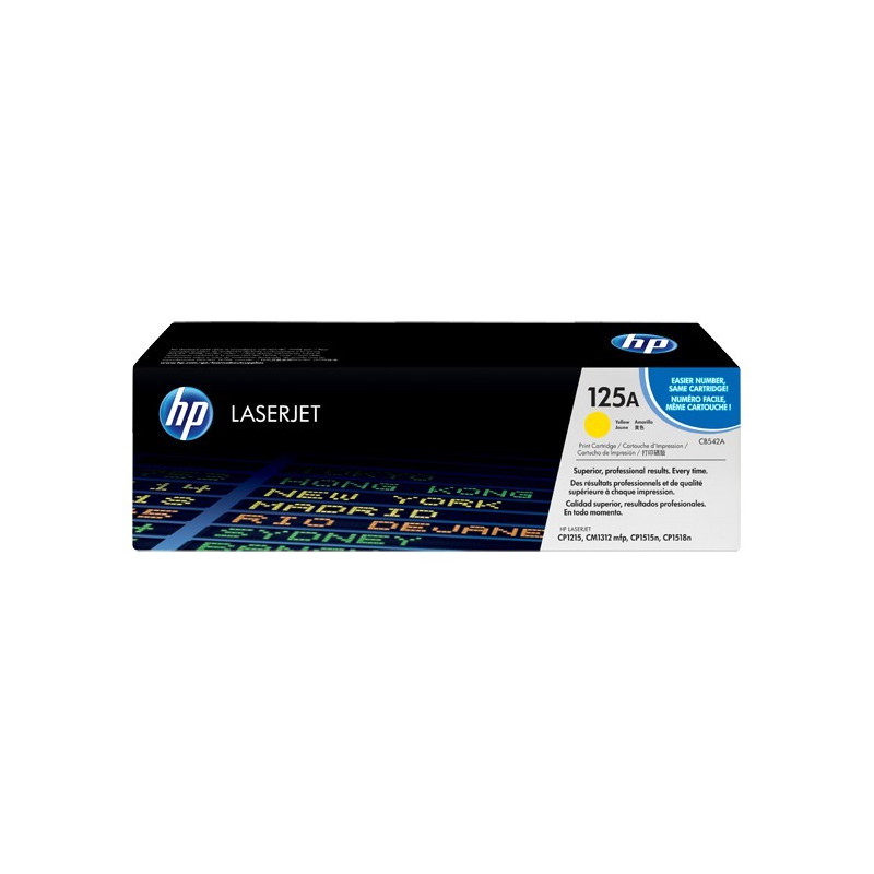 Original HP 125A-LaserJet-tonerpatron, gul (CB542A)