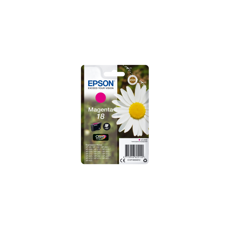 Epson 18 original Magenta blækpatron T1803 bulk