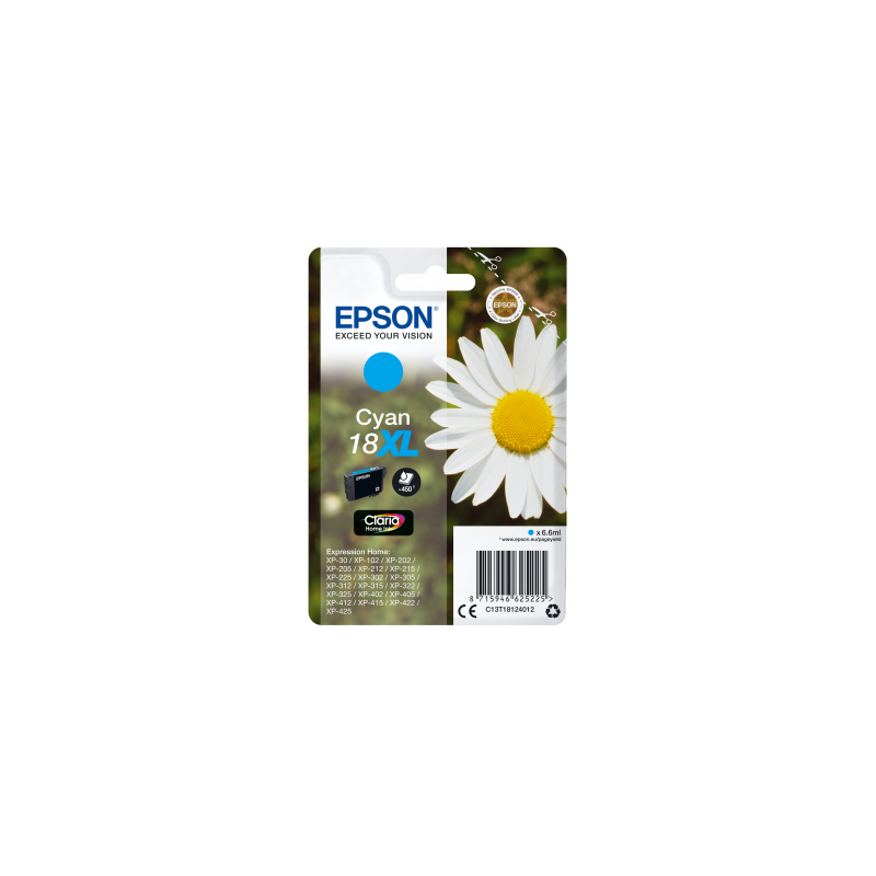 Epson T 1812 blækpatron cyan (T1812) original bulk