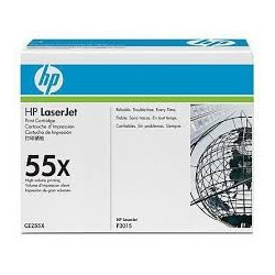 Original HP 55X Laser toner med høj kapacitet, sort (CE255X)