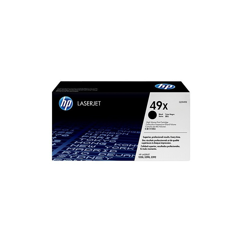 Original HP 49X LaserJet-tonerpatron med høj kapacitet, sort (Q5949X)
