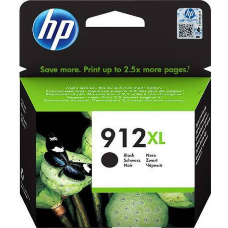 HP 912XL original Sort blækpatron 3YL84AE OD bulk