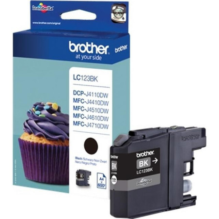 Brother LC123BK original Sort blækpatron bulk