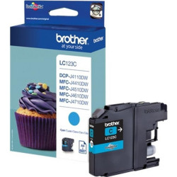 Brother blækpatron lys cyan (LC-123C) original bulk
