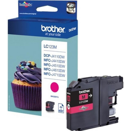 Brother LC123M original Magenta blækpatron bulk