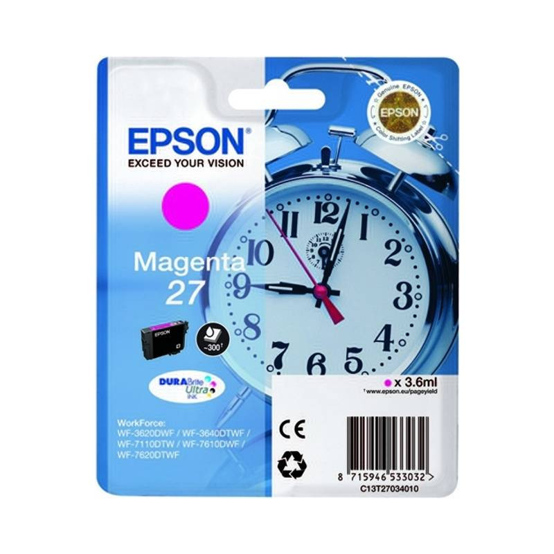 Epson 27 blækpatron magenta (C13T27034012) original bulk