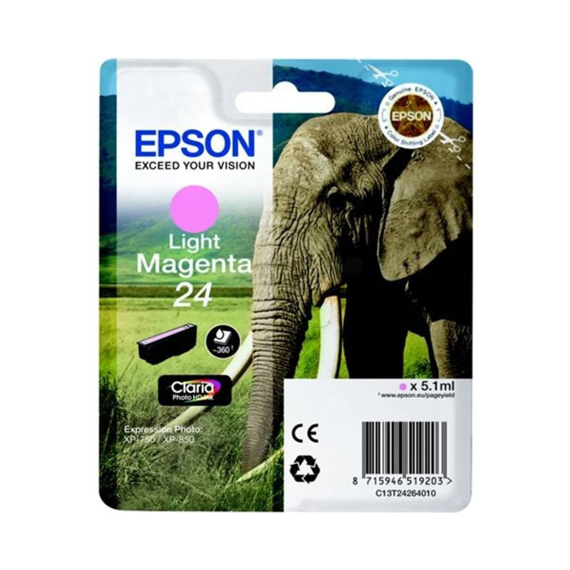 Epson 24 original Light Magenta blækpatron T2426 bulk