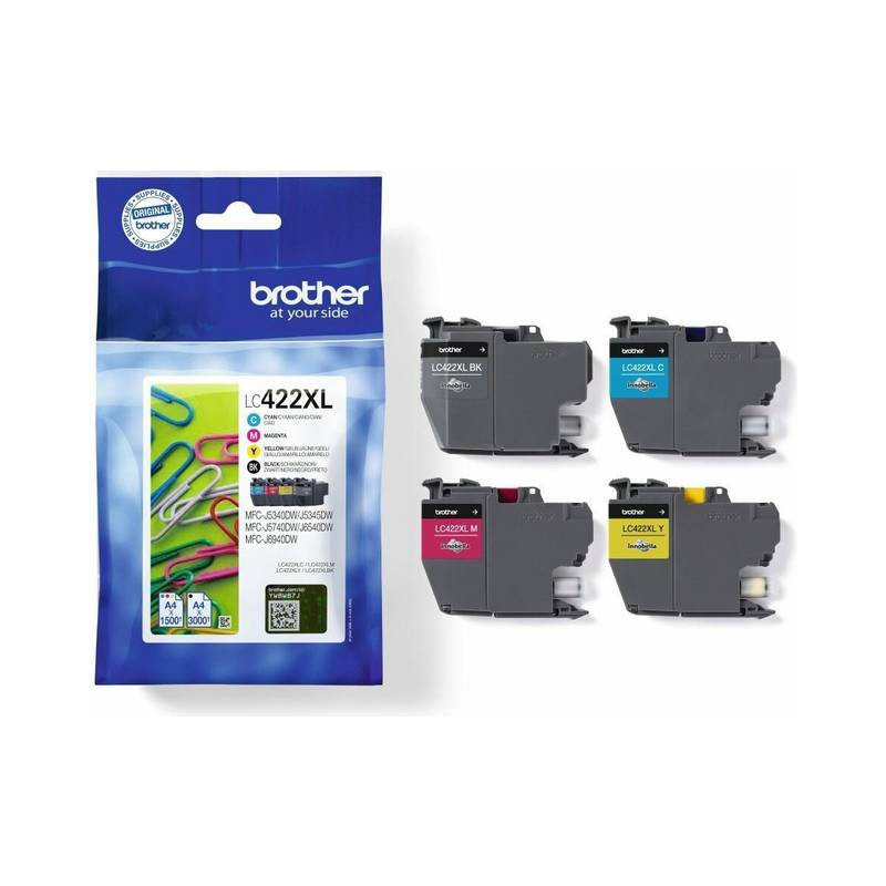 Brother LC 422XL multipack blækpatron CMYK (LC422XLVALBP) original