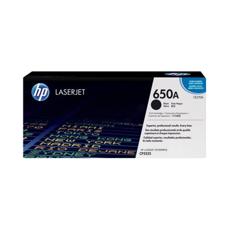 HP 650A original Sort toner CE270A