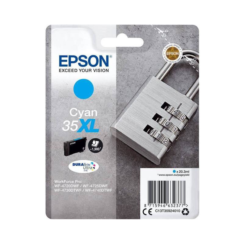 Epson 35XL blækpatron cyan (C13T35924010) original