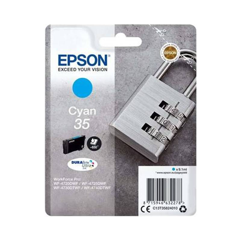 Epson 35 blækpatron cyan (C13T35824010) original bulk