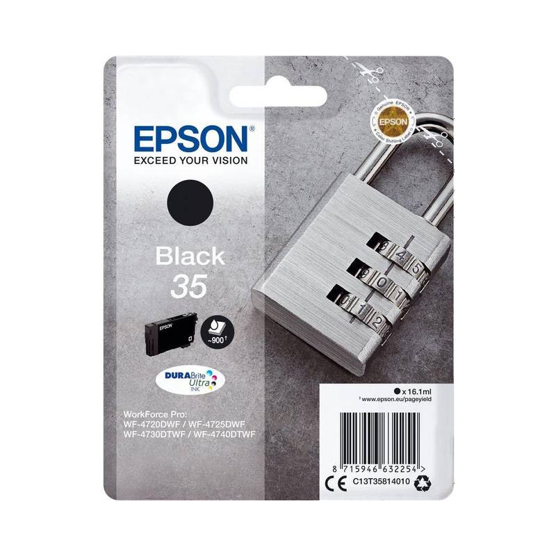 Epson 35 original Sort blækpatron - 16,1 ml bulk