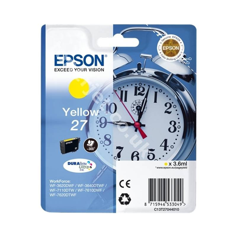 Epson 27 blækpatron gul (T2704) original