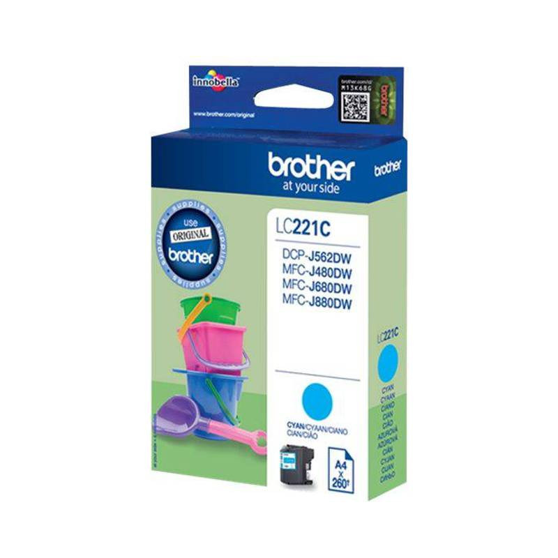 Brother LC-221C blækpatron cyan (LC221C) original bulk billig pris | Multitech