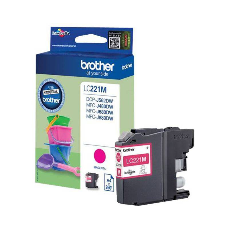 Brother LC221M original Magenta blækpatron bulk Brother LC221M original Magenta blækpatron bulk