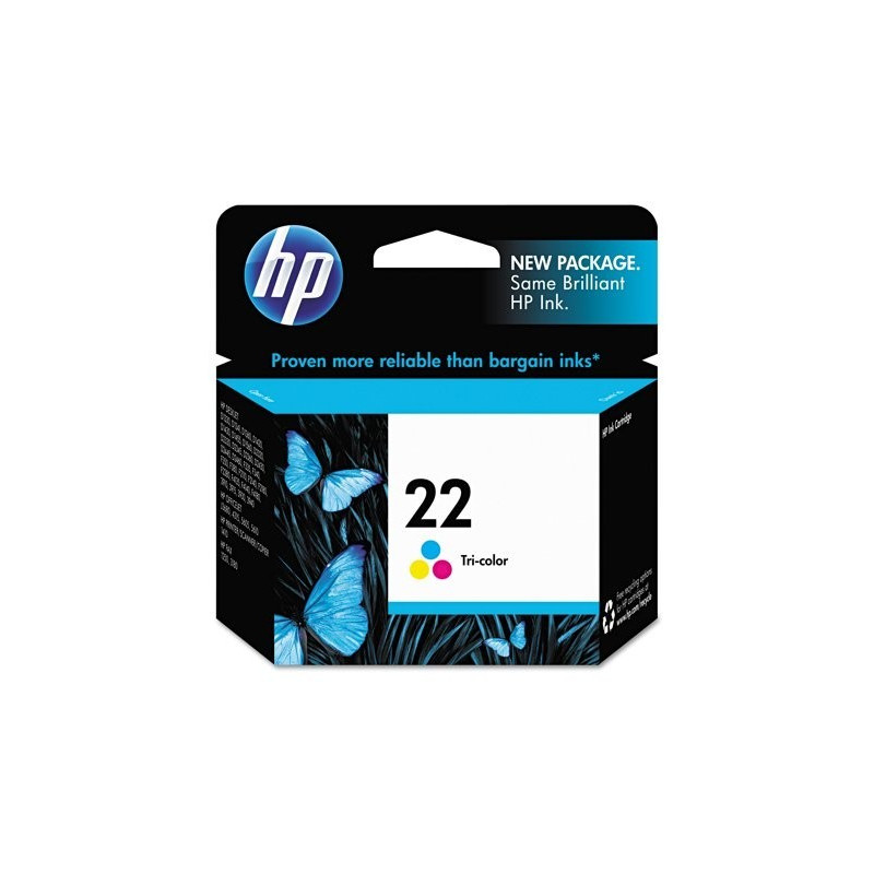 Original HP HP 22 (C9352AN) trefarvet