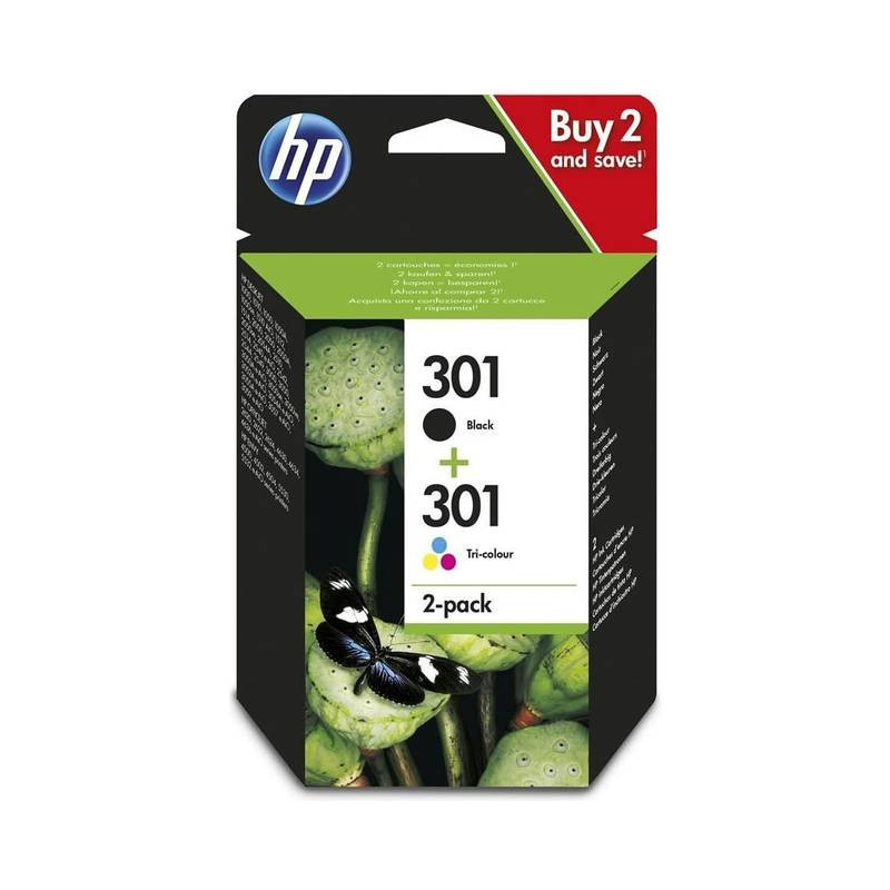 HP 301 2-pack blækpatron (N9J72AE) multipack Original OD billig pris | Multitech