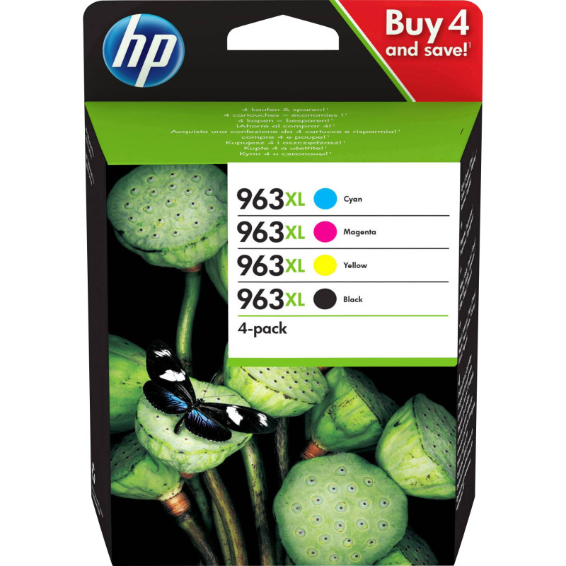 HP 963XL CMYK Blækpatron (3JA30AE/3JA27AE/3JA28AE/3JA29AE) multipack Original billig pris | Multitech