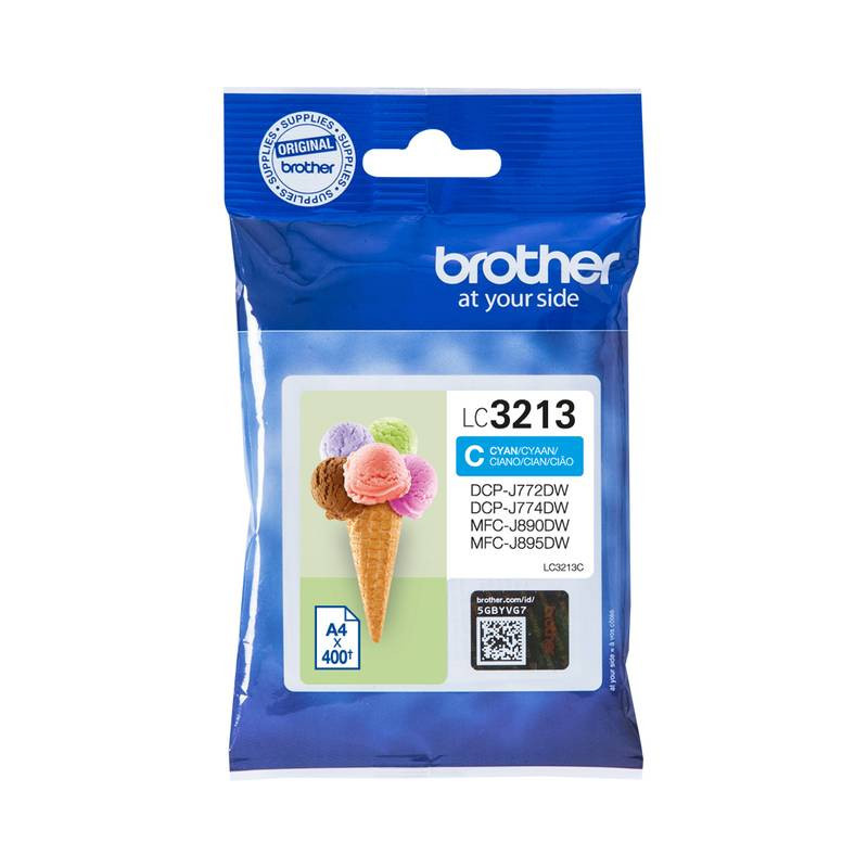 Brother 3213 blækpatron cyan (LC3213C) original