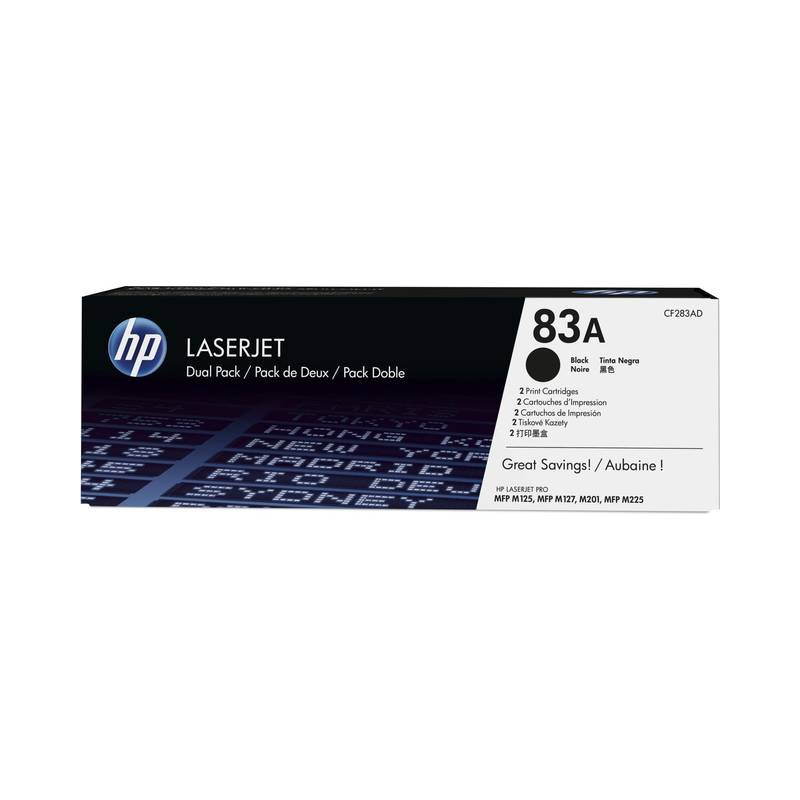 HP 83A original Sort 2 pack toner CF283AD