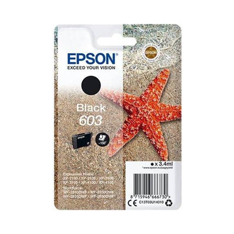 Epson 603 blækpatron sort (C13T03U14010) original