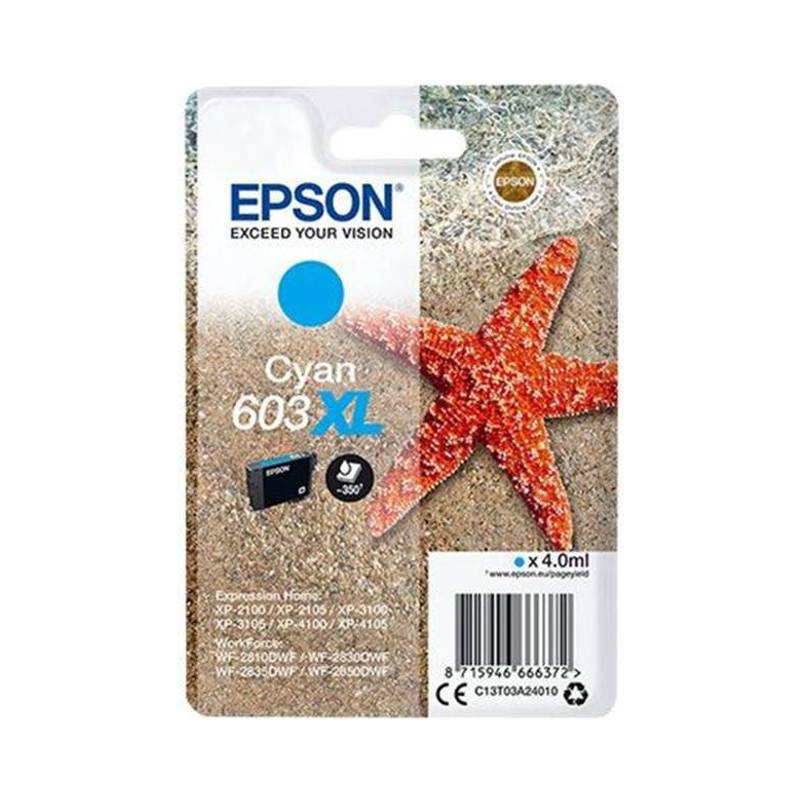 Epson 603XL blækpatron cyan (C13T03A24010) original