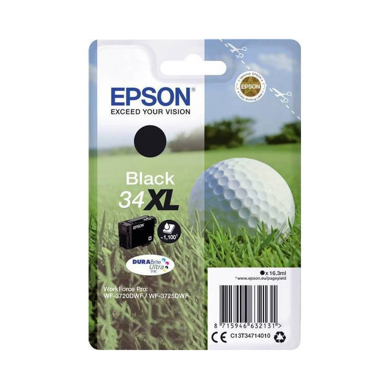 Epson 34XL blækpatron sort (T3471) original bulk