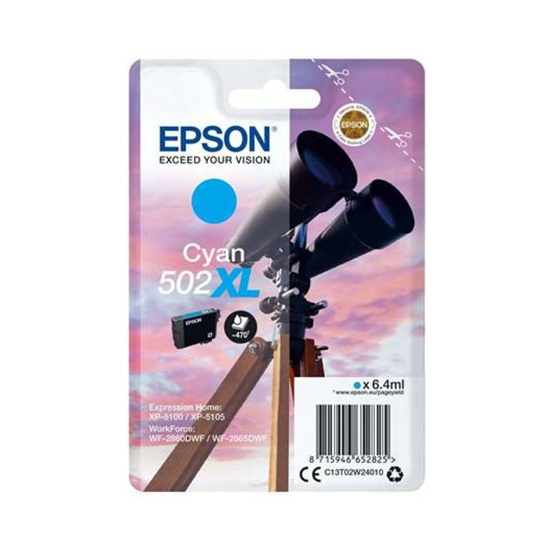 Epson 502XL original Cyan blækpatroner bulk