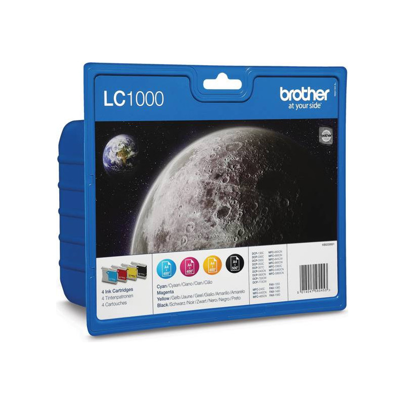 Brother LC 1000 multipack blækpatron CMYK (LC1000VALBP) original