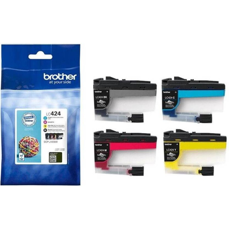 Brother LC 424VAL multipack blækpatron CMYK (LC424VALBP) original