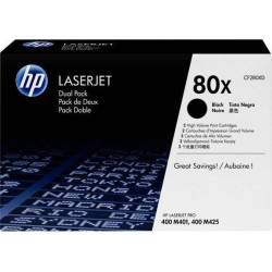 HP 80X 2-pack toner sort (CF280XD) original