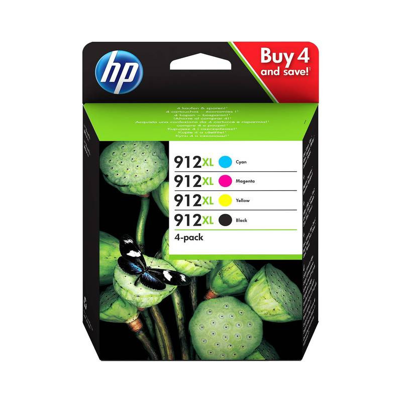 HP 912XL CMYK Blækpatron (3YL80AE/3YL81AE/3YL82AE/3YL83AE) multipack Original bulk OD billig pris | Multitech