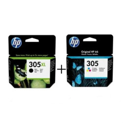 HP 305 3 farvet/305XL sort original MultiPack blækpatroner